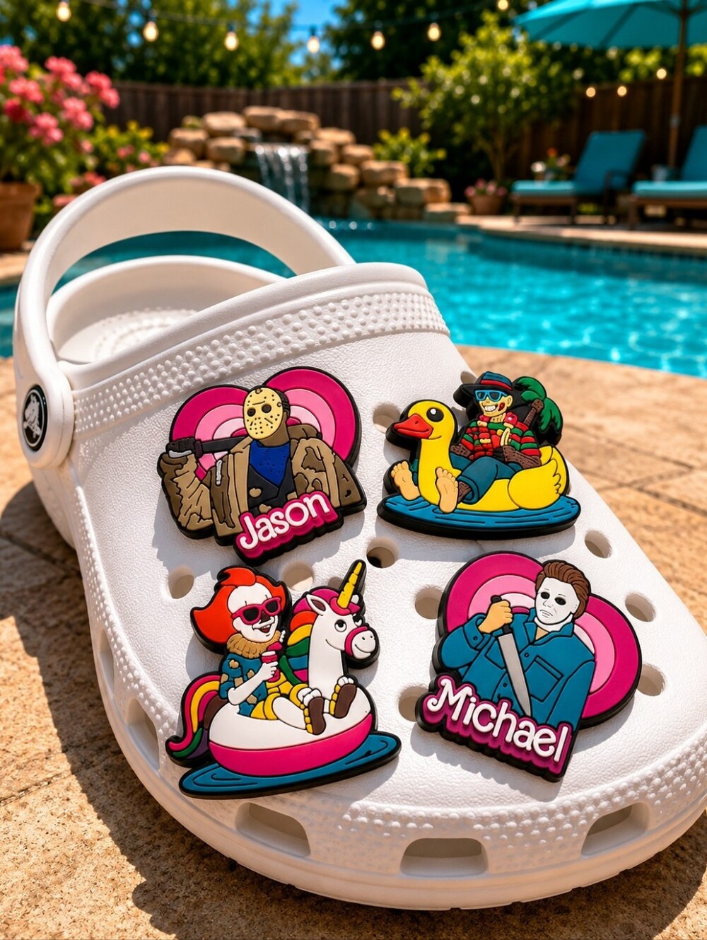 Horror Summer Croc Charms Set(Custom Made)